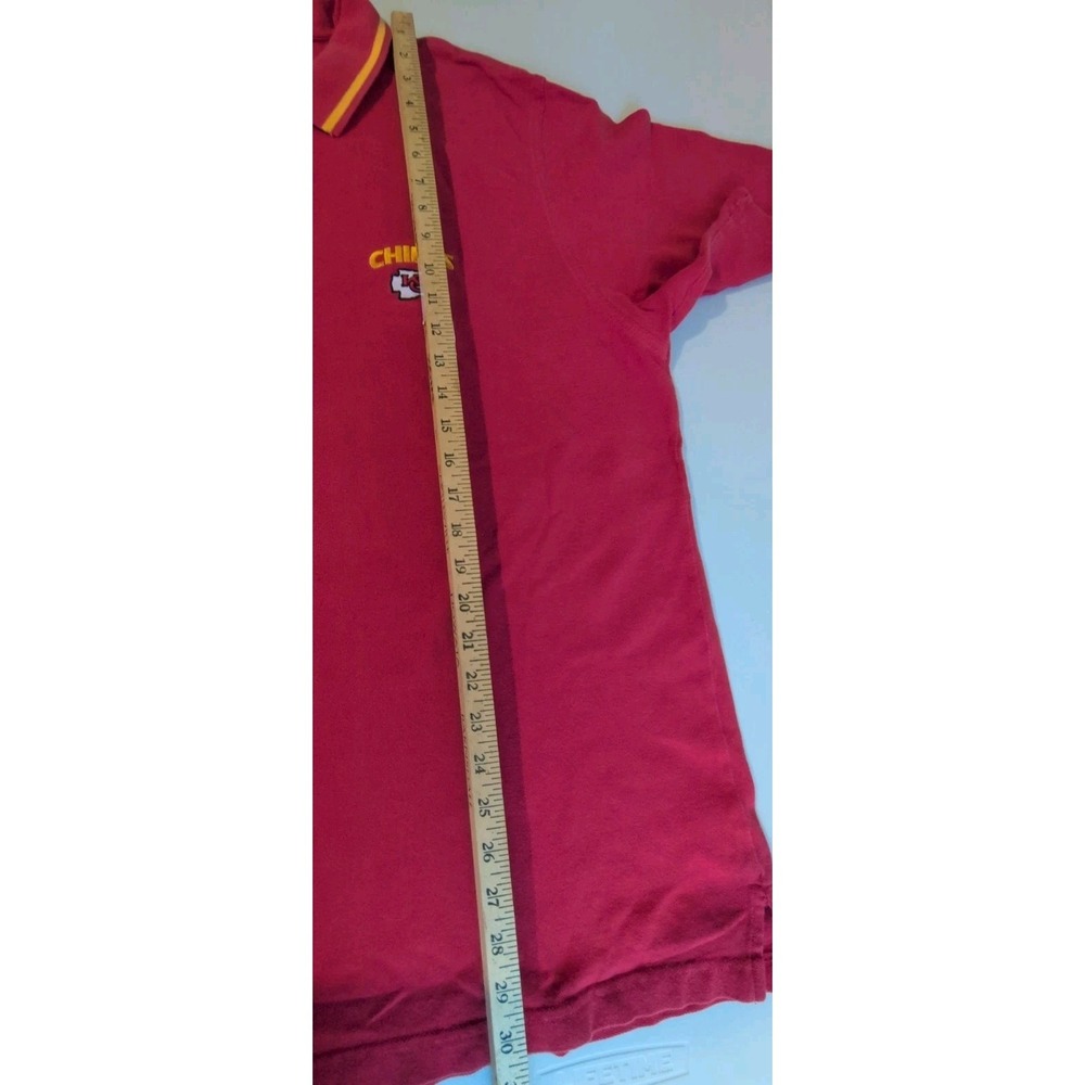 NFL Kansas City Chiefs Polo Shirt Red Yellow Football National League See Photos - Picture 7 of 8